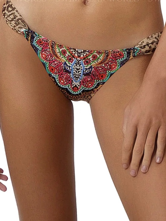 PQ Swim Other - NWT PQ Swim Raja Emmroidered Fanned Full bikini bottom women’s sz S